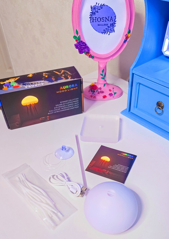 چراغ خواب عروس دریایی آویز متحرک اورجینال