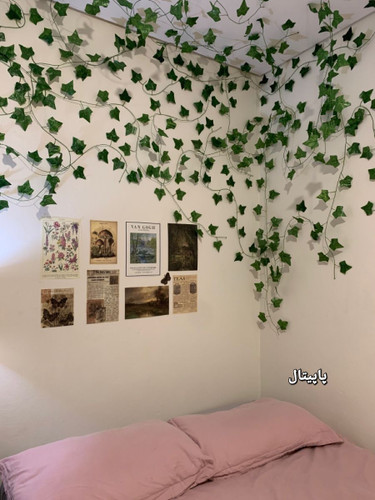 ریسه برگ پارچه ای مدل پاپیتال قابل نصب روی دیوار