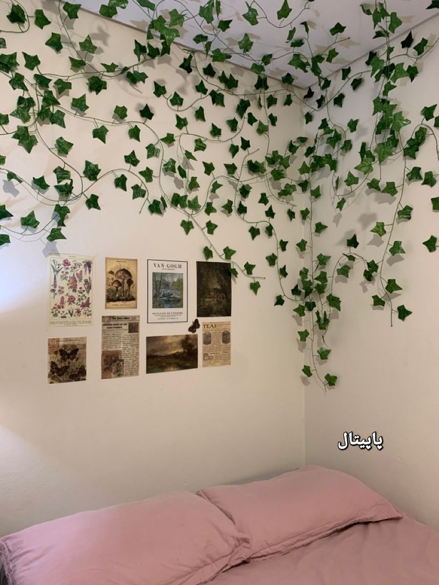 ریسه برگ پارچه ای مدل پاپیتال قابل نصب روی دیوار