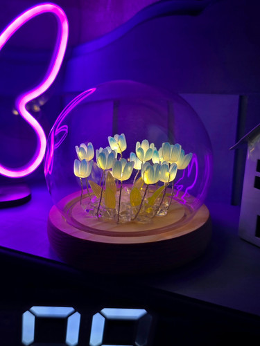 گوی شیشه ای لاله آبی