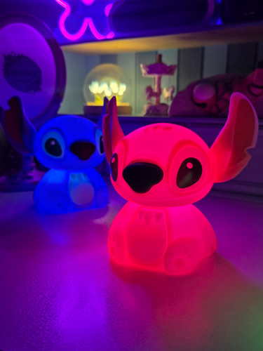 چراغ خواب سیلیکونی استیچ صورتی