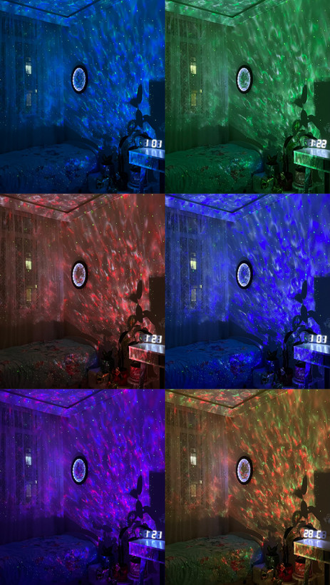 پروژکتور کهکشانی اسپیکردار بنفش صورتی آبی سبز سفید قرمز نارنجی