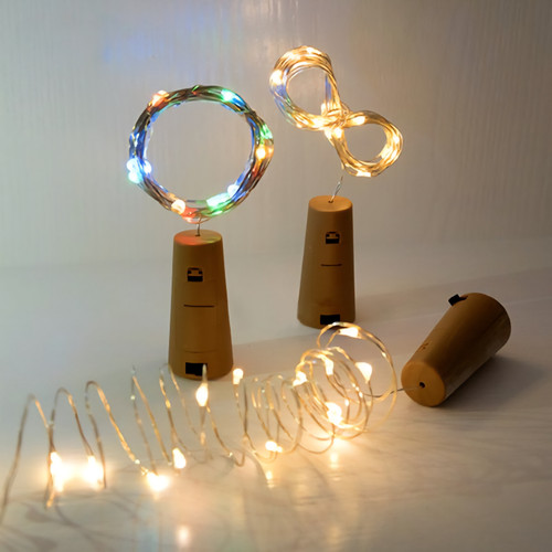 ریسه درب بطری یک متری باطری خور آفتابی مهتابی رنگی مناسب داخل باکس
